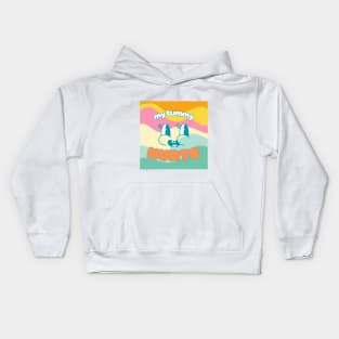 my tummy hurts Kids Hoodie